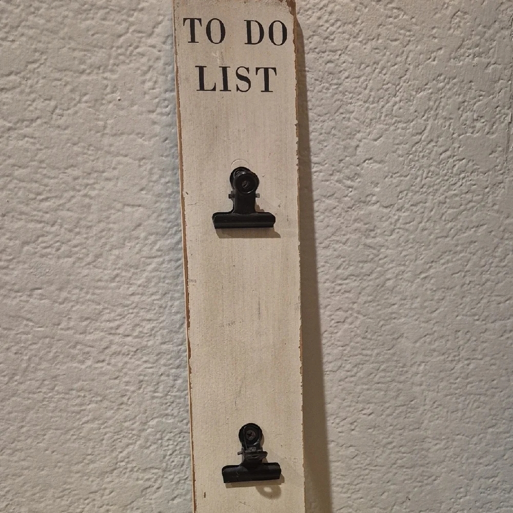 Rustic White To-Do List Wall Decor
